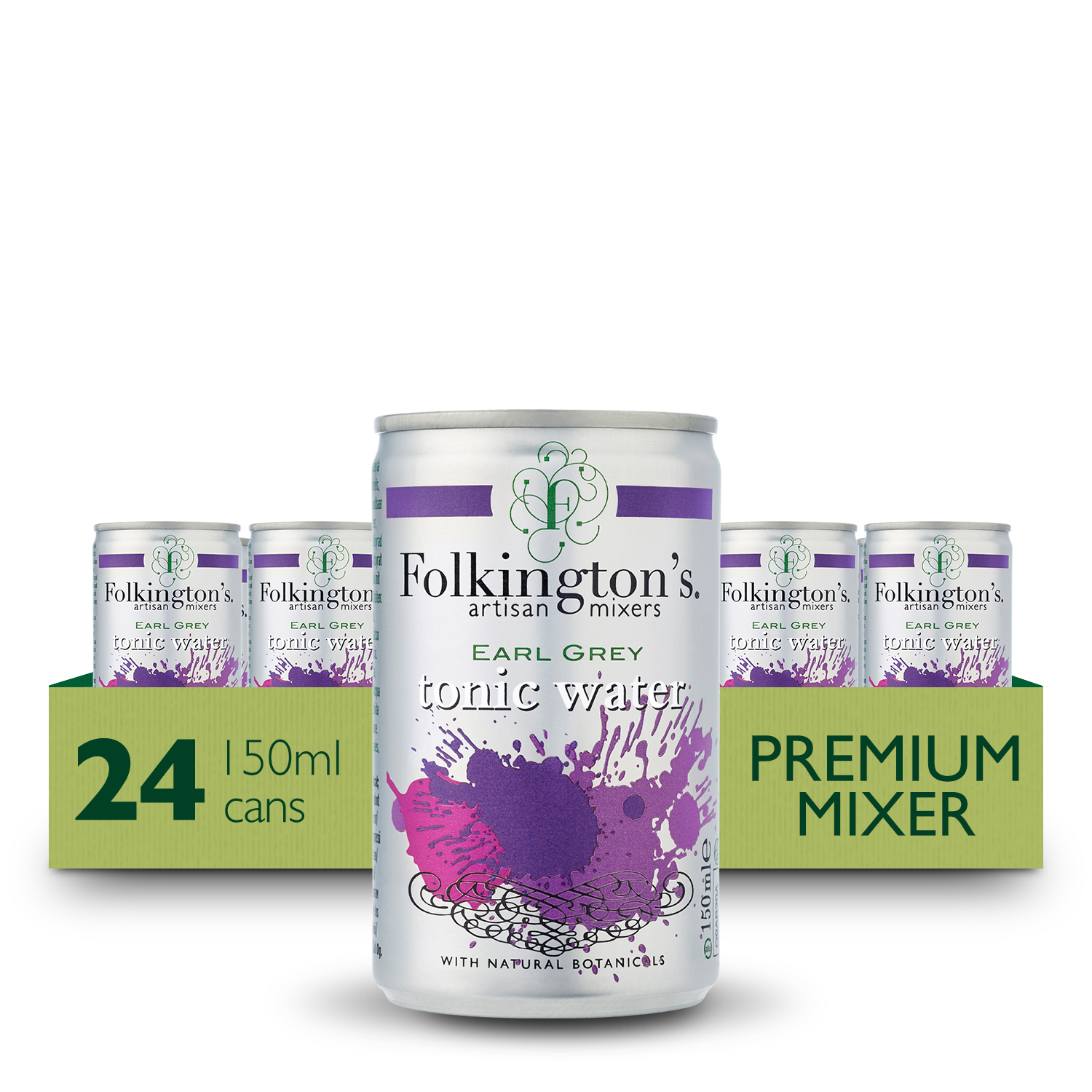 Folkingtons Earl Grey Tonic Water (24 x 150ml cans)